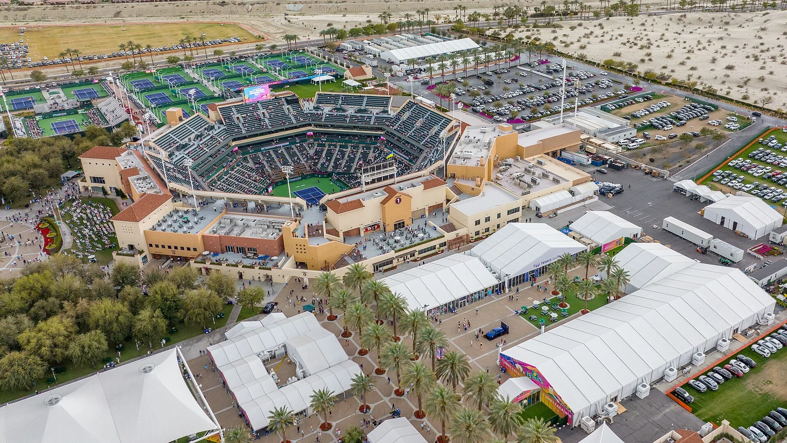 Indian Wells Tennis Garden, photographed in 2023