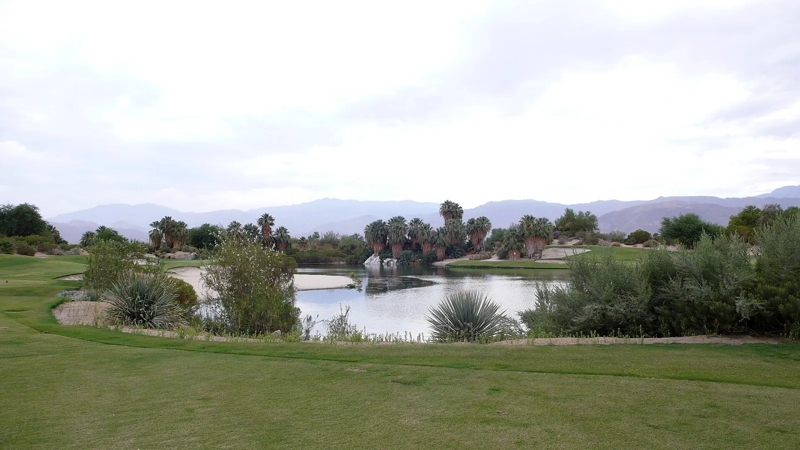 Lake and fairway on the Firecliff course at Desert Willow