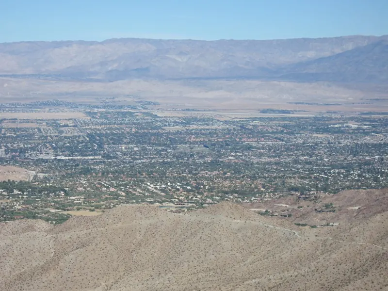 Palm Desert seen from a vista point on Highway 74