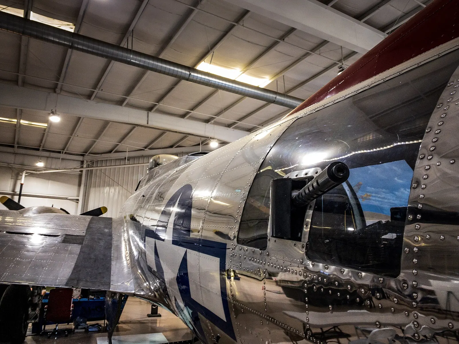 Historic aircraft inside the Palm Springs Air Museum