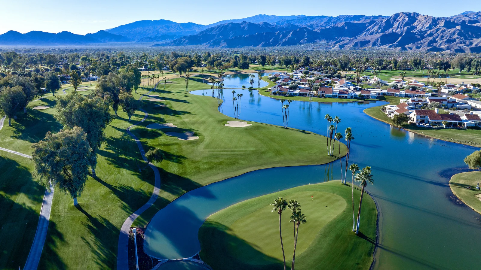 Golf course, lake and mountain views at Mission Hills Country Club